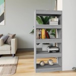vidaXL Bibliotecă/Separator, sonoma gri, 60x30x135 cm, lemn prelucrat vidaXL Bibliotecă/Separator, sonoma gri, 60x30x135 cm, lemn prelucrat