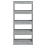 vidaXL Bibliotecă/Separator, sonoma gri, 60x30x135 cm, lemn prelucrat vidaXL Bibliotecă/Separator, sonoma gri, 60x30x135 cm, lemn prelucrat
