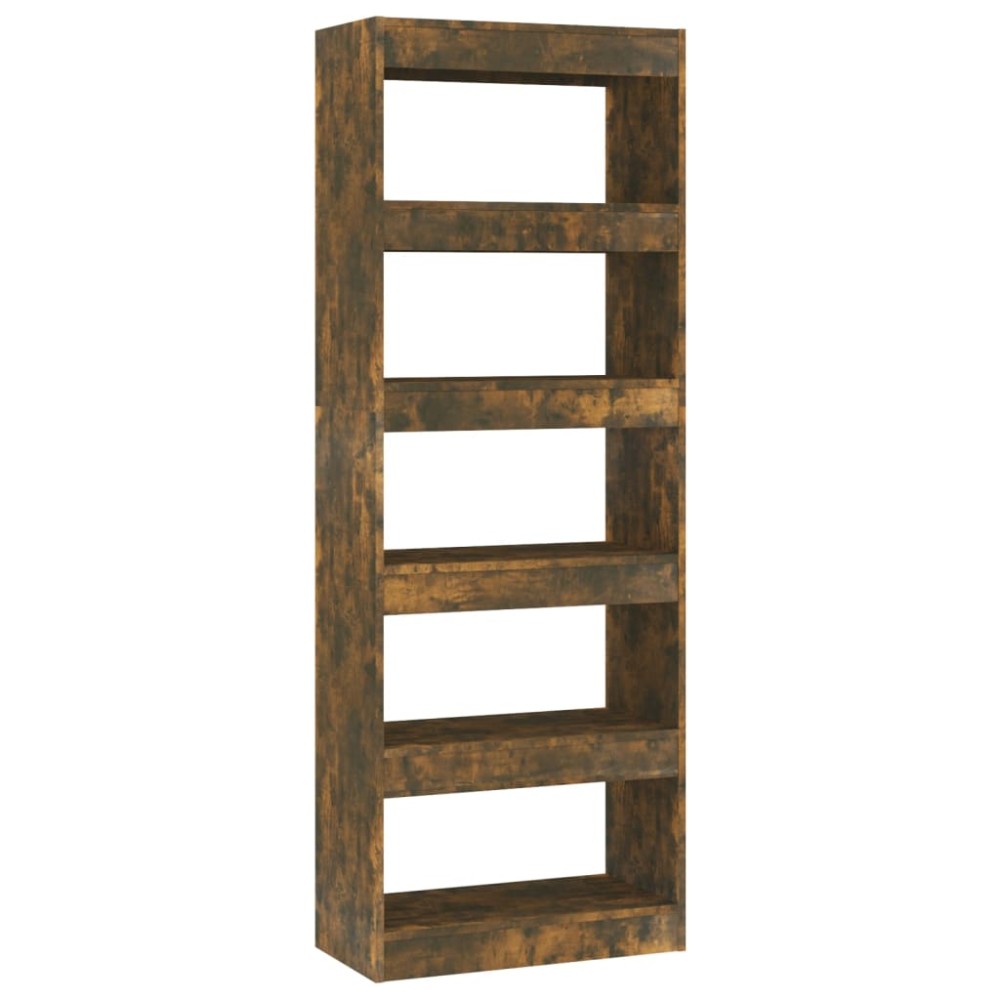 vidaXL Bibliotecă/Separator stejar afumat 60x30x166 cm, lemn prelucrat
