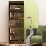 vidaXL Bibliotecă/Separator stejar afumat 60x30x166 cm, lemn prelucrat vidaXL Bibliotecă/Separator stejar afumat 60x30x166 cm, lemn prelucrat