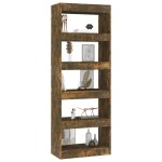 vidaXL Bibliotecă/Separator stejar afumat 60x30x166 cm, lemn prelucrat vidaXL Bibliotecă/Separator stejar afumat 60x30x166 cm, lemn prelucrat