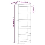 vidaXL Bibliotecă/Separator stejar afumat 60x30x166 cm, lemn prelucrat vidaXL Bibliotecă/Separator stejar afumat 60x30x166 cm, lemn prelucrat