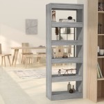 vidaXL Bibliotecă/Separator cameră, gri sonoma, 60x30x166 cm, PAL vidaXL Bibliotecă/Separator cameră, gri sonoma, 60x30x166 cm, PAL