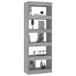 vidaXL Bibliotecă/Separator cameră, gri sonoma, 60x30x166 cm, PAL vidaXL Bibliotecă/Separator cameră, gri sonoma, 60x30x166 cm, PAL
