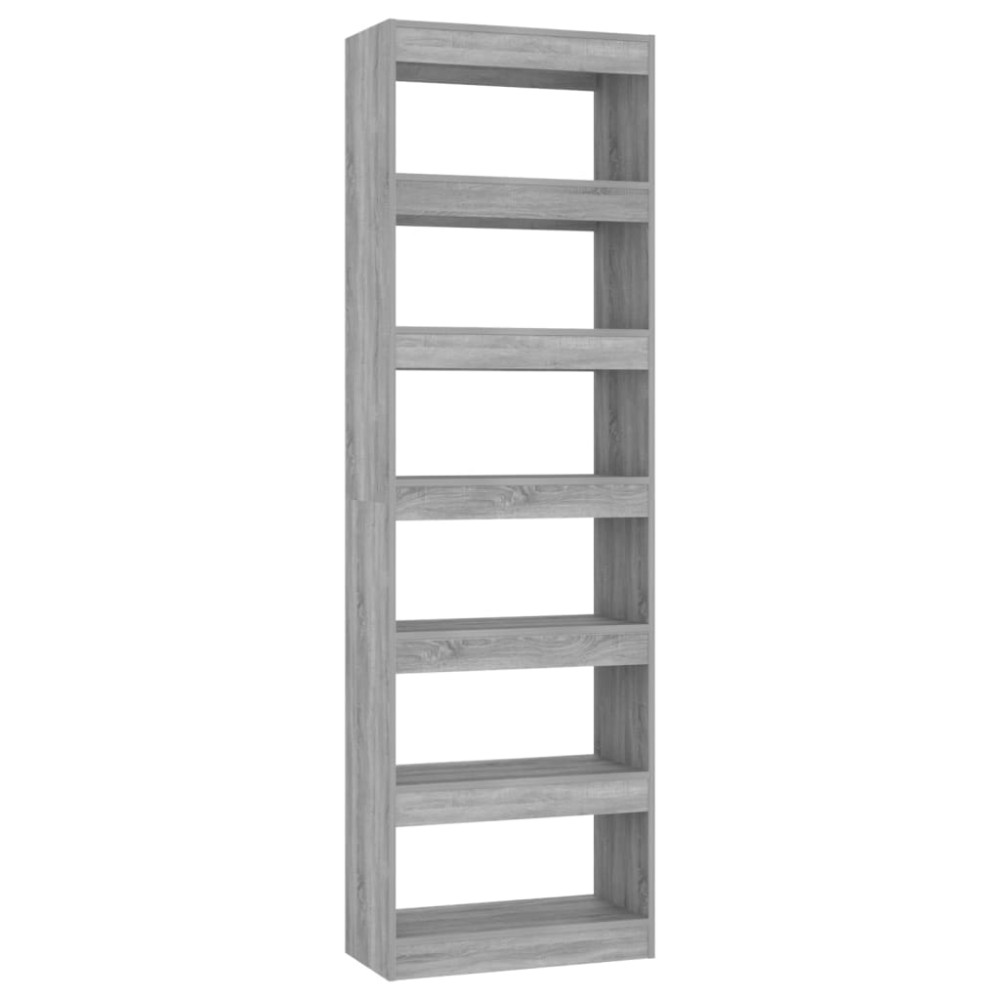 vidaXL Bibliotecă/Separator cameră, gri sonoma, 60x30x198 cm