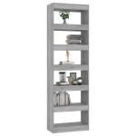 vidaXL Bibliotecă/Separator cameră, gri sonoma, 60x30x198 cm vidaXL Bibliotecă/Separator cameră, gri sonoma, 60x30x198 cm