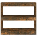 vidaXL Bibliotecă/Separator cameră, stejar fumuriu, 80x30x72 cm, PAL vidaXL Bibliotecă/Separator cameră, stejar fumuriu, 80x30x72 cm, PAL