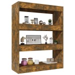 vidaXL Bibliotecă/Separator cameră, stejar, 80x30x103cm, lemn compozit vidaXL Bibliotecă/Separator cameră, stejar, 80x30x103cm, lemn compozit