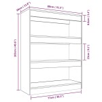 vidaXL Bibliotecă/Separator cameră, stejar, 80x30x103cm, lemn compozit vidaXL Bibliotecă/Separator cameră, stejar, 80x30x103cm, lemn compozit