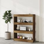 vidaXL Bibliotecă/Separator cameră, stejar, 80x30x103cm lemn compozit vidaXL Bibliotecă/Separator cameră, stejar, 80x30x103cm lemn compozit