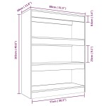 vidaXL Bibliotecă/Separator cameră, stejar, 80x30x103cm lemn compozit vidaXL Bibliotecă/Separator cameră, stejar, 80x30x103cm lemn compozit