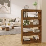 vidaXL Bibliotecă/Separator cameră, stejar fumuriu, 80x30x135 cm PAL vidaXL Bibliotecă/Separator cameră, stejar fumuriu, 80x30x135 cm PAL