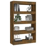 vidaXL Bibliotecă/Separator cameră, stejar fumuriu, 80x30x135 cm PAL vidaXL Bibliotecă/Separator cameră, stejar fumuriu, 80x30x135 cm PAL