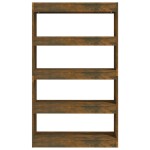 vidaXL Bibliotecă/Separator cameră, stejar fumuriu, 80x30x135 cm PAL vidaXL Bibliotecă/Separator cameră, stejar fumuriu, 80x30x135 cm PAL