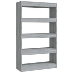 vidaXL Bibliotecă/Separator cameră, gri sonoma, 80x30x135 cm, PAL vidaXL Bibliotecă/Separator cameră, gri sonoma, 80x30x135 cm, PAL