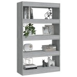 vidaXL Bibliotecă/Separator cameră, gri sonoma, 80x30x135 cm, PAL vidaXL Bibliotecă/Separator cameră, gri sonoma, 80x30x135 cm, PAL