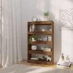 vidaXL Bibliotecă/Separator cameră, stejar maro, 80x30x135 cm, PAL vidaXL Bibliotecă/Separator cameră, stejar maro, 80x30x135 cm, PAL