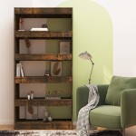 vidaXL Bibliotecă/Separator cameră, stejar fumuriu, 80x30x166 cm, PAL vidaXL Bibliotecă/Separator cameră, stejar fumuriu, 80x30x166 cm, PAL