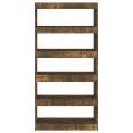vidaXL Bibliotecă/Separator cameră, stejar fumuriu, 80x30x166 cm, PAL vidaXL Bibliotecă/Separator cameră, stejar fumuriu, 80x30x166 cm, PAL