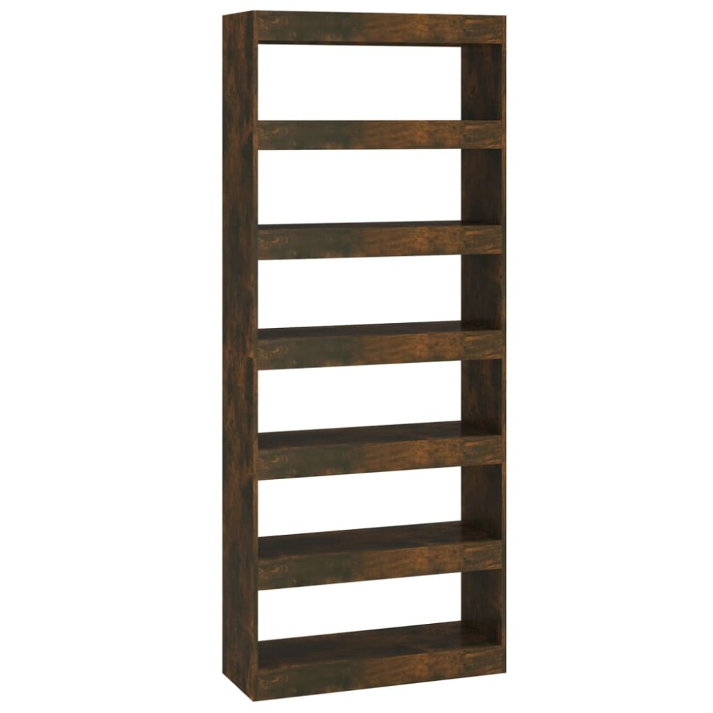 vidaXL Bibliotecă/Separator cameră, stejar afumat, 80x30x198 cm, PAL