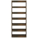 vidaXL Bibliotecă/Separator cameră, stejar afumat, 80x30x198 cm, PAL vidaXL Bibliotecă/Separator cameră, stejar afumat, 80x30x198 cm, PAL