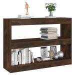 vidaXL Bibliotecă/Separator cameră, stejar fumuriu, 100x30x72 cm vidaXL Bibliotecă/Separator cameră, stejar fumuriu, 100x30x72 cm