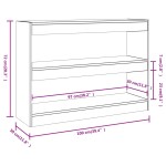 vidaXL Bibliotecă/Separator cameră, stejar fumuriu, 100x30x72 cm vidaXL Bibliotecă/Separator cameră, stejar fumuriu, 100x30x72 cm