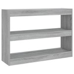 vidaXL Bibliotecă/Separator cameră, gri sonoma, 100x30x72 cm vidaXL Bibliotecă/Separator cameră, gri sonoma, 100x30x72 cm