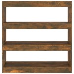 vidaXL Bibliotecă/Separator cameră, stejar fumuriu, 100x30x103 cm vidaXL Bibliotecă/Separator cameră, stejar fumuriu, 100x30x103 cm