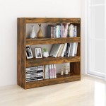 vidaXL Bibliotecă/Separator cameră, stejar fumuriu, 100x30x103 cm vidaXL Bibliotecă/Separator cameră, stejar fumuriu, 100x30x103 cm