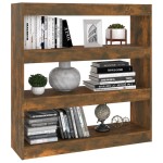 vidaXL Bibliotecă/Separator cameră, stejar fumuriu, 100x30x103 cm vidaXL Bibliotecă/Separator cameră, stejar fumuriu, 100x30x103 cm