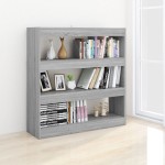 vidaXL Bibliotecă/Separator cameră, gri sonoma, 100x30x103 cm