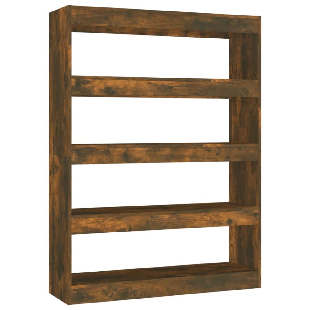 vidaXL Bibliotecă/Separator cameră, stejar fumuriu, 100x30x135 cm