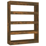 vidaXL Bibliotecă/Separator cameră, stejar fumuriu, 100x30x135 cm vidaXL Bibliotecă/Separator cameră, stejar fumuriu, 100x30x135 cm