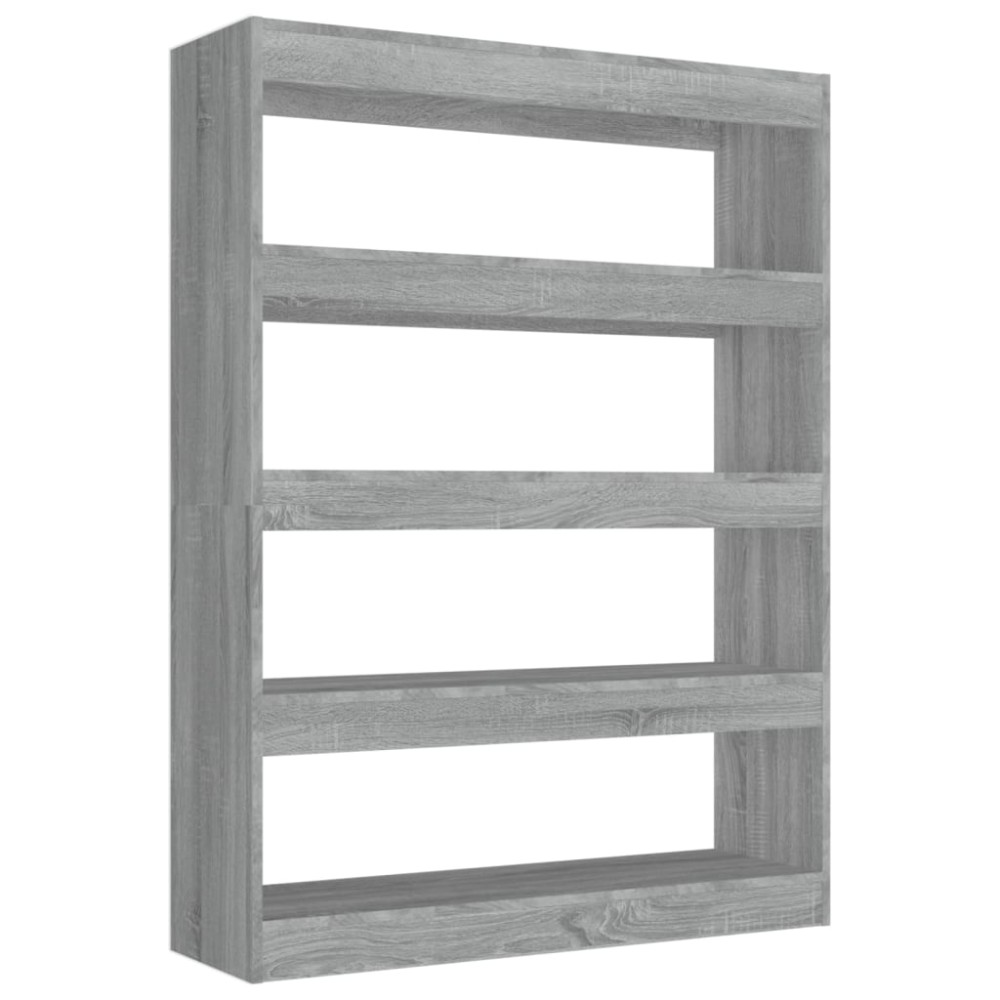 vidaXL Bibliotecă/Separator cameră, gri sonoma, 100x30x135 cm