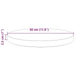 vidaXL Blat de masă, Ø30x2,5 cm, lemn masiv de pin