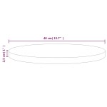 vidaXL Blat de masă, Ø40x2,5 cm, lemn masiv de pin