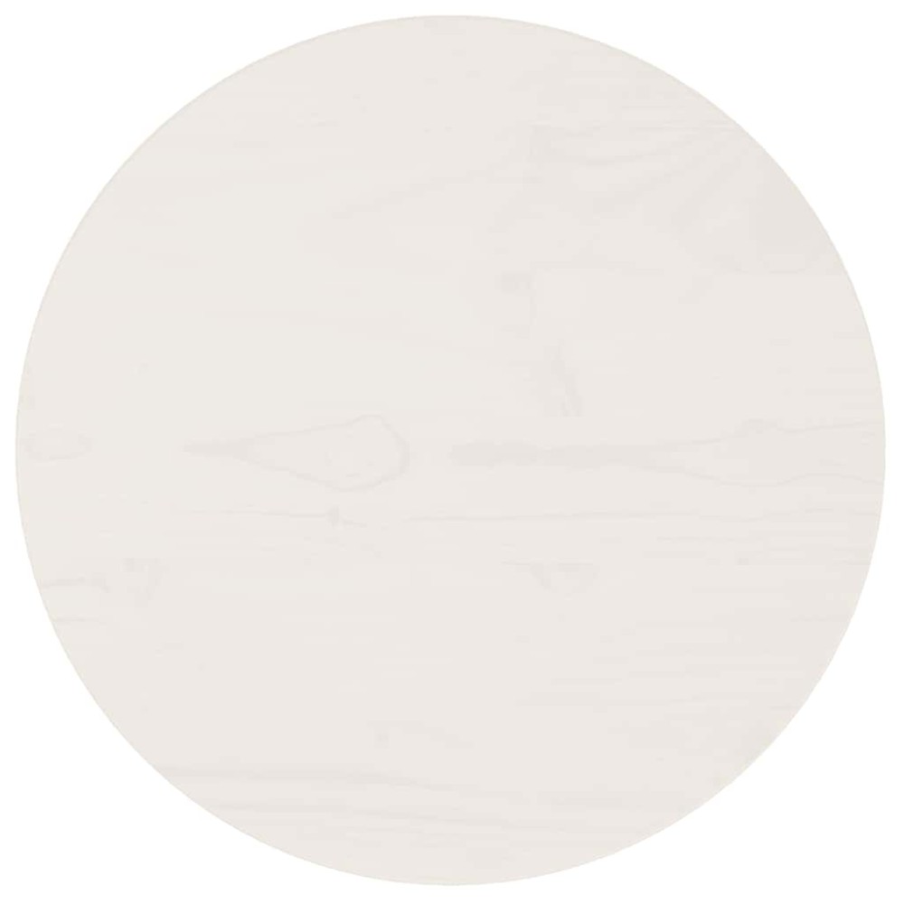 vidaXL Blat de masă, alb, Ø40x2,5 cm, lemn masiv de pin