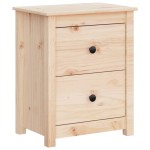 vidaXL Dulap noptieră, 50x35x61,5 cm, lemn masiv de pin