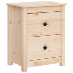 vidaXL Noptiere, 2 buc., 50x35x61,5 cm, lemn masiv de pin vidaXL Noptiere, 2 buc., 50x35x61,5 cm, lemn masiv de pin