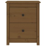 vidaXL Noptiere, 2 buc, maro miere, 50x35x61,5 cm, lemn masiv de pin