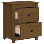 vidaXL Noptiere, 2 buc, maro miere, 50x35x61,5 cm, lemn masiv de pin