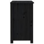 vidaXL Noptiere, 2 buc., negru, 50x35x61,5 cm, lemn masiv de pin vidaXL Noptiere, 2 buc., negru, 50x35x61,5 cm, lemn masiv de pin