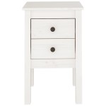 vidaXL Noptiere, 2 buc., alb, 40x35x61,5 cm, lemn masiv de pin