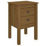 vidaXL Noptiere, 2 buc, maro miere, 40x35x61,5 cm, lemn masiv de pin