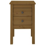 vidaXL Noptiere, 2 buc, maro miere, 40x35x61,5 cm, lemn masiv de pin