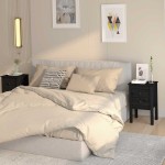 vidaXL Noptiere, 2 buc., negru, 40x35x61,5 cm, lemn masiv de pin vidaXL Noptiere, 2 buc., negru, 40x35x61,5 cm, lemn masiv de pin