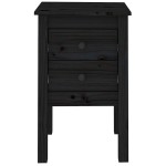 vidaXL Noptiere, 2 buc., negru, 40x35x61,5 cm, lemn masiv de pin vidaXL Noptiere, 2 buc., negru, 40x35x61,5 cm, lemn masiv de pin
