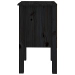 vidaXL Noptiere, 2 buc., negru, 40x35x61,5 cm, lemn masiv de pin vidaXL Noptiere, 2 buc., negru, 40x35x61,5 cm, lemn masiv de pin