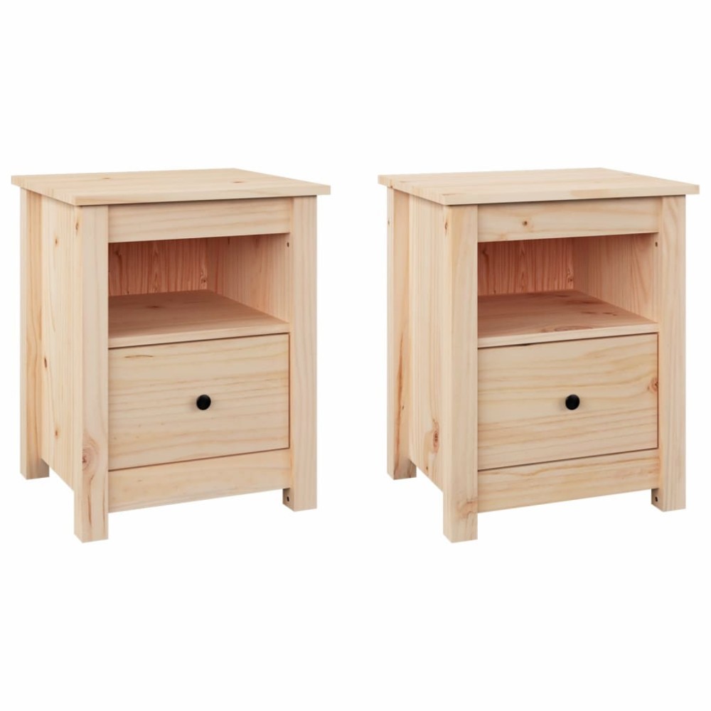 vidaXL Noptiere, 2 buc, 40x35x49 cm, lemn masiv de pin